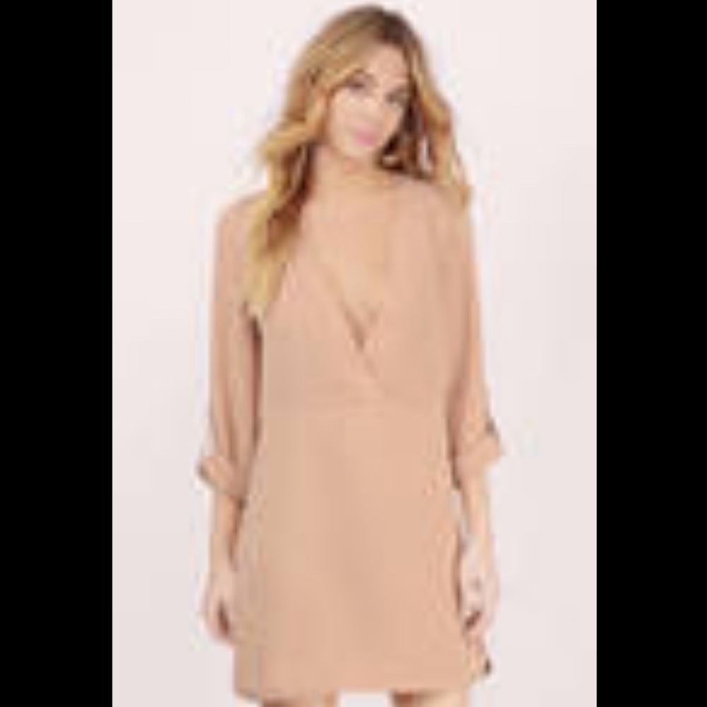 Deep V Neck shift dress